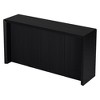 Acacia Wood Veneer Simple Entryway Table with Wavy Design Suitable for Study Entryway Hallway Living Room Foyer - 3 of 3