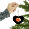 East Central University Secondary Logo Heart Love Wood Christmas Tree Holiday Ornament - 3 of 3
