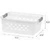 IRIS USA Medium Plastic Basket Storage, 4Pk, White - 2 of 4