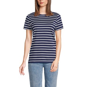 Lands' End Women's Relaxed Supima Cotton Crew Neck T-Shirt - 1 of 4