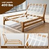 Docred Oversized Chaise Lounge Chair with Ottoman Linen-Cotton Sleeper Sofa Bed with Throw Pillows, Modern Comfy Couches Chairs - 4 of 4