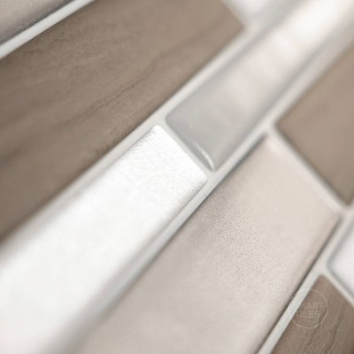 Milano Lino Brown and Gray Peel and Stick Backsplash Tile