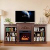 67" Fireplace TV Stand with Mantel, 18" Electric Fireplace Insert & Storage for TVs Up to 70", Remote Control - 3 of 4