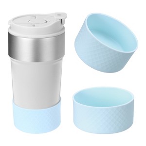 Unique Bargains Silicone Anti-Slip Protective Reusable Water Bottle Boot 2 Pcs - 1 of 4