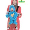 HalloweenCostumes.com One Size Fits Most   Sesame Street Cookie Monster Velour Baby Carrier Cover Costume,  Blue/Brown - 4 of 4