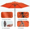 Hyleory 9' Sunbrella with 8 ribs,Hyleory Tilt Market Patio Umbrella with Oval Ribs Iron Pole, Sturdy and Adjustable - 3 of 4