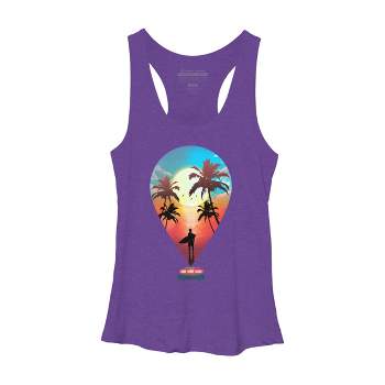 Women's Design By Humans Summer Vibes By clingcling Racerback Tank Top