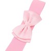 INSPIRE CHIC Women's PU Leather Elastic Band Bowknot Decor Stretch Belt 2 Pcs - 3 of 4