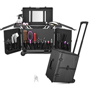 Byootique Professional Hair Stylist Rolling Tool Box Makeup Artist Train Case - 1 of 4