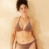 Women's Sparkle Medium Coverage Triangle Bikini Top - Wild Fable™ - 4 of 4