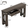 Tribesigns Wood 63" Console Table with 2 Drawers, Farmhouse Entryway Table with H-Shaped Sturdy Legs for Hallway, Living Room - 3 of 4