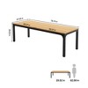 Lirago Rectangle Office Dining Table 78.7" Large Desktop Sturdy MDF Board Heavy Duty Iron Pipe Legs Industrial Style Brown - 4 of 4