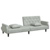 vidaXL Sofa Bed Light grey Velvet (100% polyester), plywood Large - 4 of 4
