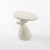 GDFStudio Brynn Modern Fiberglass Oval Coffee Table with Sculptural Pedestal Base - 4 of 4