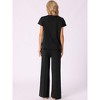 INSPIRE CHIC Women's Knit Matching Sweatsuits Tops and Wide Leg Pants 2 Piece Outfits Sets - 3 of 4
