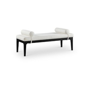 Meridian Furniture,Priscilla Linen Textured Fabric Bench - 1 of 4