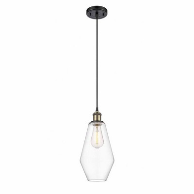 Cindyrella - 1 Light Cord Hung Mini Pendant In Industrial Style-14.5 Inches Tall and 7 Inches Wide