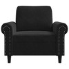 vidaXL Sofa Chair Black Velvet, Metal Single Durable Armchair - 3 of 4