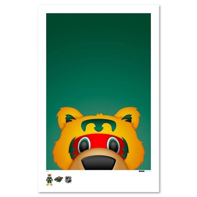 NHL Minnesota Wild Nordy Mascot Art Poster Print