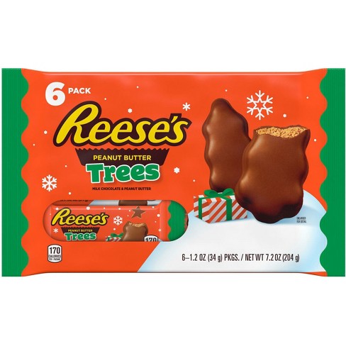 REESE'S Milk Chocolate Peanut Butter King Size Trees, 2.4 oz, 24 count box