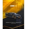 Nissan GT-R50 By ItalDesign Black with Gold Accents and Carbon Hood 1/64 Diecast Model Car by Inno Models - 4 of 4