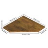 Homy Casa Corner Floating Shelves, Set of 4, Rustic Brown Wood Look with Black Metal Brackets - 3 of 4