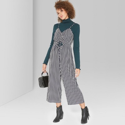 wild fable striped jumpsuit