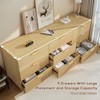 Buenhomino Modern Chest of Drawers with 9 Drawers,Deep Drawers,Clothes Organizer,Large Storage Cabinet for Living Room, Bedroom,Hallway, Oak - 3 of 4