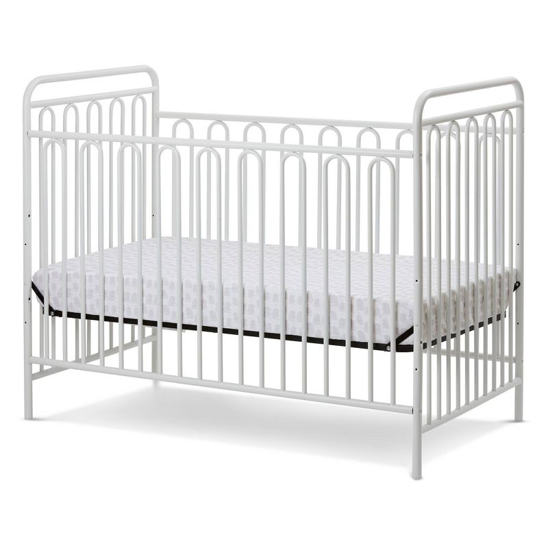 L.A. Baby Trinity 3-in-1 Convertible Full Sized Metal Crib - Alabaster White, 3 of 6