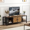 75" TV-Compatible 65" TV Stand | Entertainment Center with Adjustable Legs | TV Console with Open Shelves & Doors for Living Room & Entryway - 2 of 4