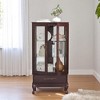 Lighted Glass Curio Cabinet with 2 Doors & Drawer, Glass Shelves, Display Cabinet, Illuminated Wine Storage Sideboard for Home– Bulb Included - 2 of 4