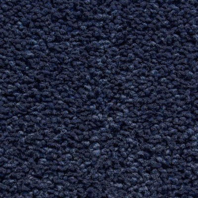 Navy 17"x24" Polypropylene Washable Bath Rug with Non-Slip Backing