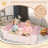 Infans Kids Modular Play Couch Play Set w/ Suede Fabric Cover High-Density Foam - 3 of 4