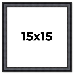 PosterPalooza | Square Linear Black Picture Frame - UV Acrylic, Foam Board Backing, Hanging Hardware - 1 of 4