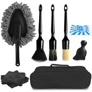 Aoibox 10PCS Car Detailing Cleaning Kit with Brushes, Duster, Gel & Microfiber Cloths for Auto & Truck Interior Care - 1 of 4