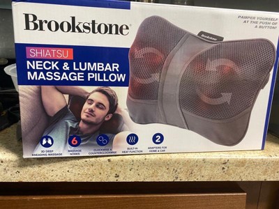 Brookstone Shiatsu Neck Massager, Integrated On and Off Button,  Deep-Kneading Massage, Comfort Flex …See more Brookstone Shiatsu Neck  Massager