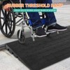 Rubber Driveway Curb Ramps, 15 Ton Capacity Heavy Duty Car Ramp, 2.5 Inch High Curbside Bridge Ramp, 4ft Motorcycle Ramp for Loading Dock Garage - 4 of 4