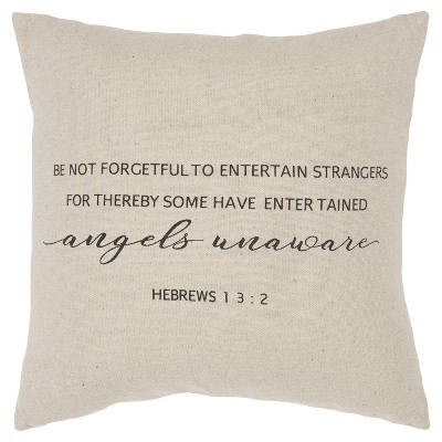 20"x20" Quote Polyester Filled Pillow Natural - Rizzy Home