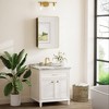 Keonjinn Metal Framed Rectangular Framed Recessed/Surface Mount Medicine Cabinet with Mirror - 2 of 4