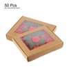 Unique Bargains Mini Artificial Rose Flower Heads for DIY Craft 3.15 Inch Dia 50 Packs - 3 of 4
