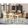 Dining Room Table Set for 8 - Solid Wood Chairs & Table - Cherry Finish - Home Kitchen Furniture - 2 of 4