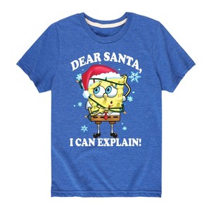 Boys' - SpongeBob SquarePants - Dear Santa Short Sleeve Graphic T-Shirt - 1 of 4
