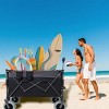 Gulches 300L XL Heavy-Duty Folding Wagon Cart, Black/Gray, 480 lbs Capacity, 9" x 4" All-Terrain Balloon Wheels - 2 of 4