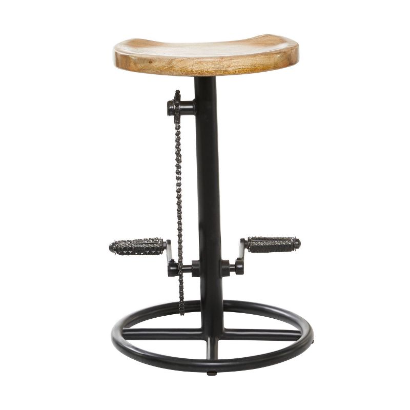 Industrial Metal Counter Height Barstool Brown - Olivia &#38; May, 4 of 10