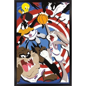 Trends International Looney Tunes: Space Jam - Court Framed Wall Poster Prints - 1 of 4