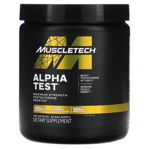MuscleTech AlphaTest | Tribulus Terrestris & Boron Supplement | Max-Strength ATP & | Daily Workout Supplements for Men, 240 Count - 1 of 2