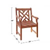 Solhome Reddish Brown Tropical Wood Patio Armchair - 4 of 4