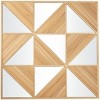 Wood Geometric Triangle Mirrored Wall Decor Light Brown - Novogratz - 2 of 4