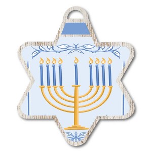 Happy Hanukkah Menorah Hanging Ornament Artboard - 1 of 2