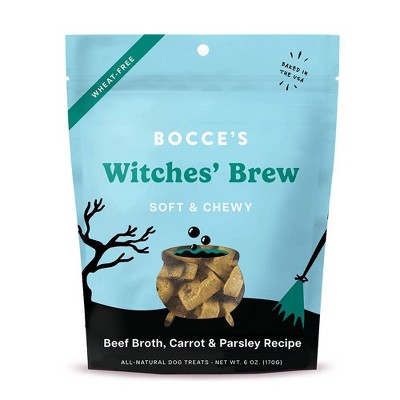 Bocce's Bakery Witches Brew Carrot & Beef Flavor All Ages Halloween Dog Treats - 6oz